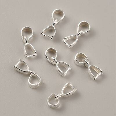 925 Sterling Silver Ice Pick Pinch Bails