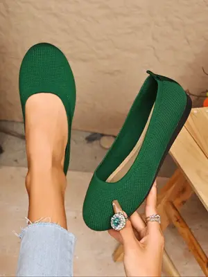 Women's Flat Ballet Shoes, Breathable Mesh Material for Comfort, Round Toe Design with Air Holes, Perfect for Everyday Wear