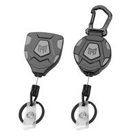 MNGARISTA 2 Pack Badge Reels Heavy Duty Retractable Keychain Set,Tactical ID Badge Holder,31.5 Coated SteelCord, Bearing 8....