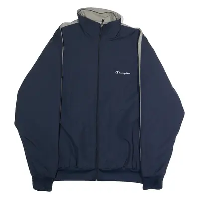 CHAMPION Mens Windbreaker Jacket Blue Colourblock XL