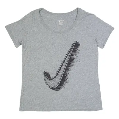 NIKE Womens T-Shirt Grey L