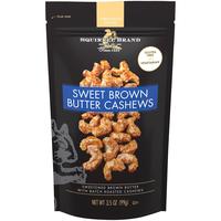 Sweet Brown Butter Cashews, 3.5 Ounces Resealable Bag, Gluten Free, Vegetarian