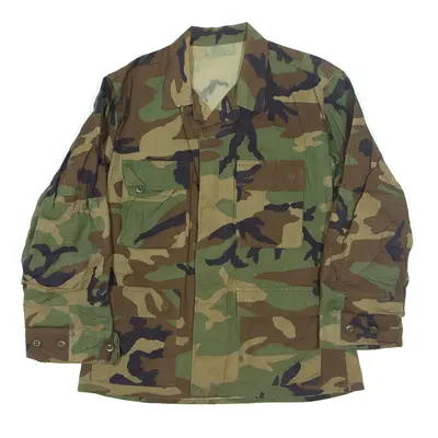 TERRY MANUFACTURING Woodland Army Combat Green Military Jacket M