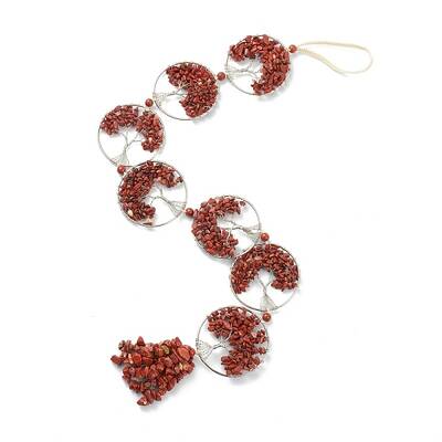 Natural Red Jasper Car Hanging Decorations