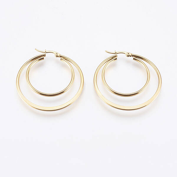 201 Stainless Steel Hoop Earrings