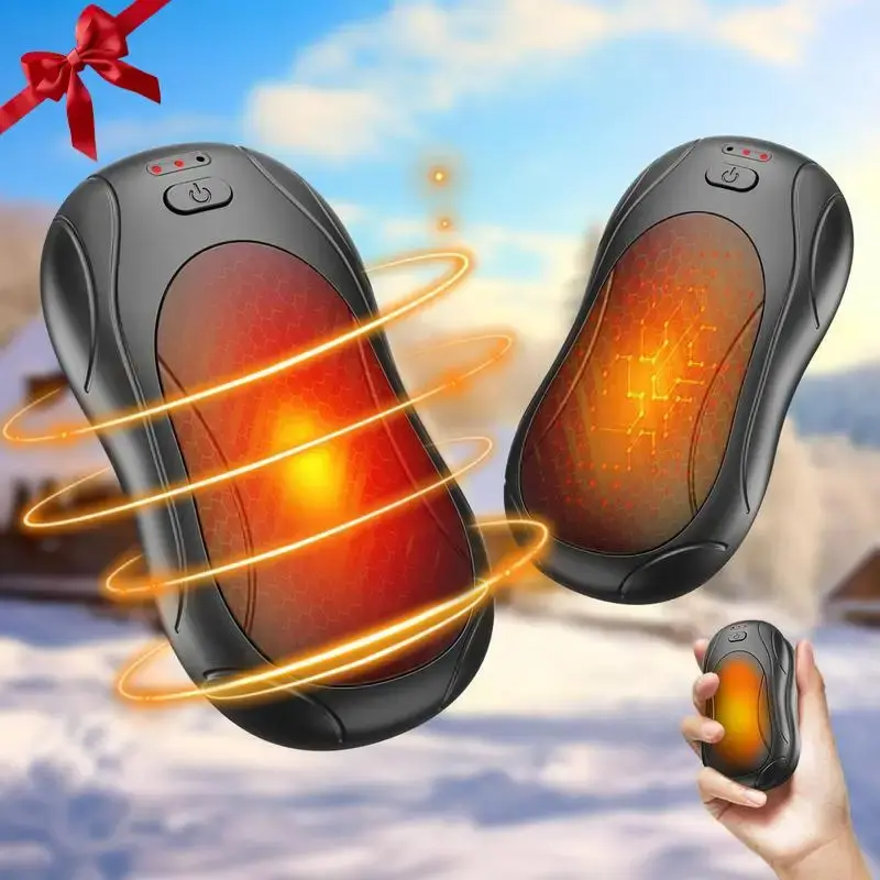 USB Rechargeable Hand Warmer, 2-in-1 Electric Hand Warmer, Portable Pocket Hand Warmer for Outdoors Hunting Golf Camping Offi...