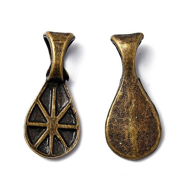 Tibetan Style Glue-on Flat Pad Bails
