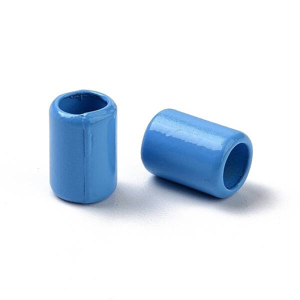 Column Rack Plating Spray Painted Alloy Beads for Jewelry Making
