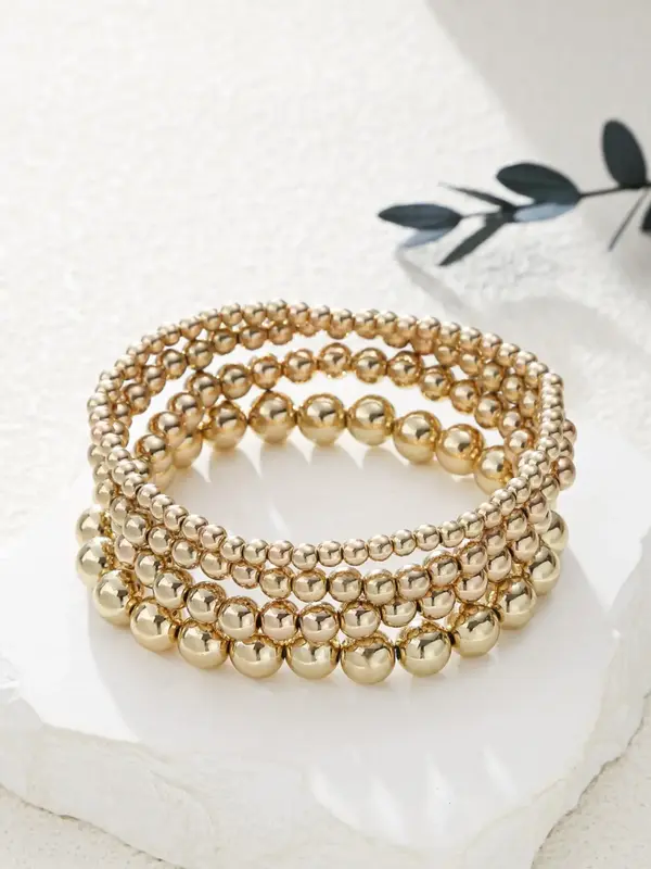 Men's Simple Fashion Beaded Bracelet for Women & Girls, Fashion Jewelry, Trendy All-match & Exquisite Jewelry for Birthday Gi...