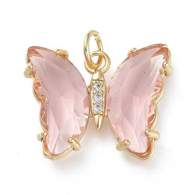 Brass Micro Pave Clear Cubic Zirconia Pendant