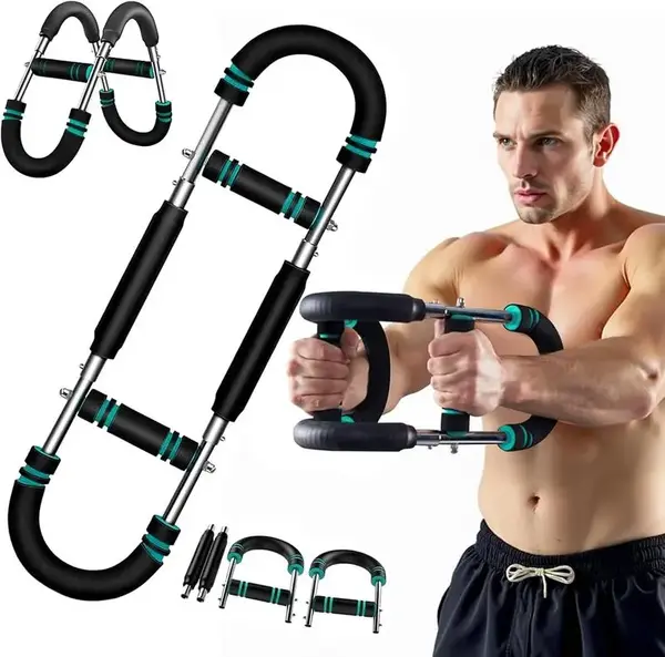 Arm Trainer, Adjustable Power Twister Bar, Chest Shoulder Arm Workout Equipment, Portable Detachable Upper Body Fitness Machi...