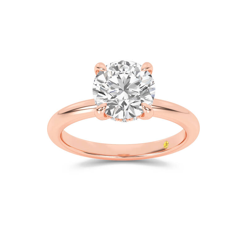 Dream Weaver Hidden Halo Round Lab Grown Diamond Engagement Ring | 10K Rose Gold 3 1/4 CT. TW.