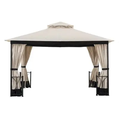 SUNJOY Sesame Replacement Curtain For Belcourt Gazebo (11x13 FT) A101012400/A101012410 Sold At SunNest