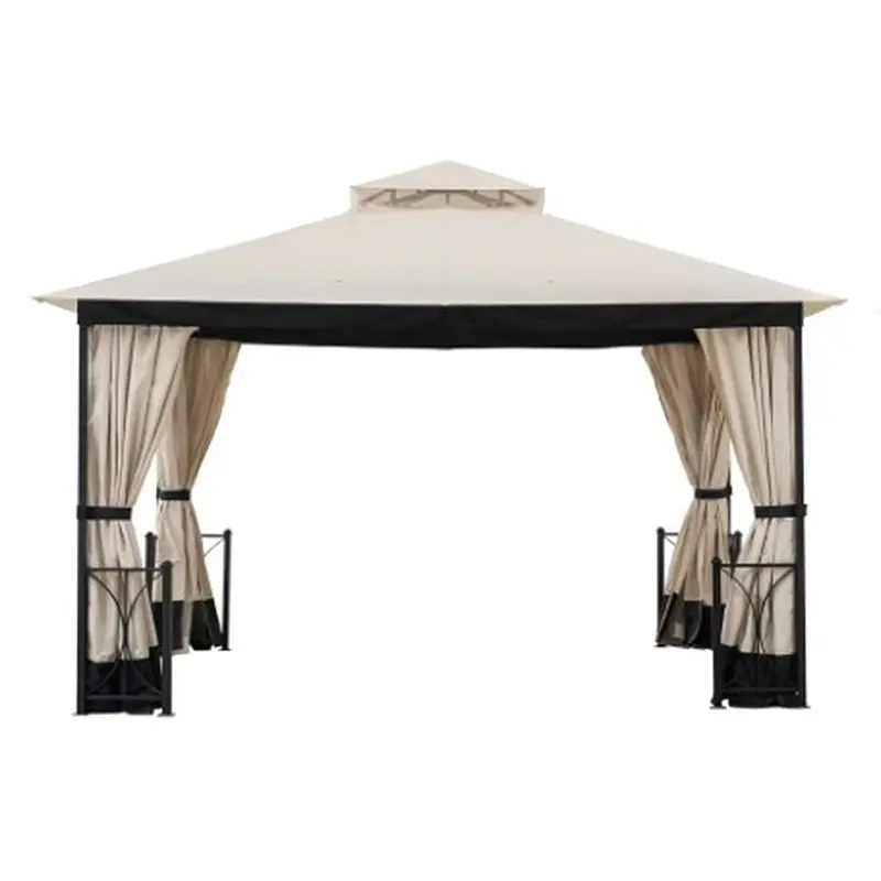 SUNJOY Sesame Replacement Curtain For Belcourt Gazebo (11x13 FT) A101012400/A101012410 Sold At SunNest