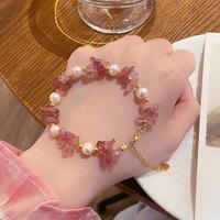 Natural Stone Series-Handmade DIY natural Crystal Macrame Brined Crystal Stone Bracelet Necklace