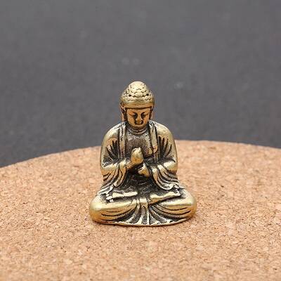 Brass Buddha Statue Display Decoration
