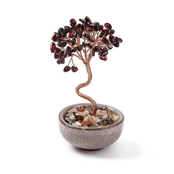 Natural Garnet Chips Tree Decorations
