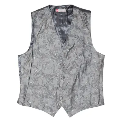 STUDIO COLETTI Mens Waistcoat Silver Paisley S