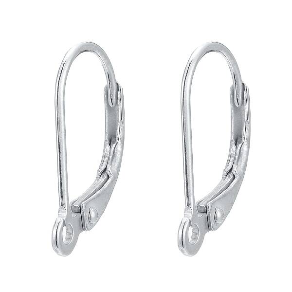 925 Sterling Silver Leverback Hoop Earrings