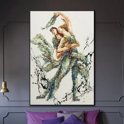 Dancing Couple Abstract Artwork Large Dancing Couple Painting Dancing Girl Oil Painting | TRIUMPH