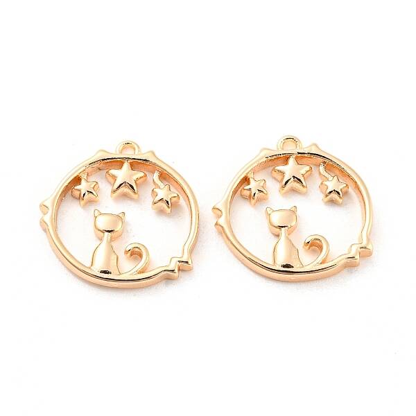 Brass Micro Pave Cubic Zirconia Pendants