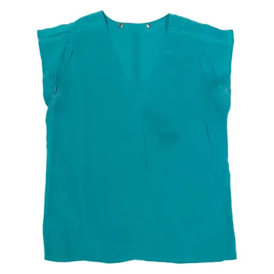 Womens Vest Blue V-Neck Sleeveless S