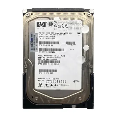 3R-A6186-AA HP 72.8GB Ultra-320 SCSI 15000 3.5-inch Hard Drive