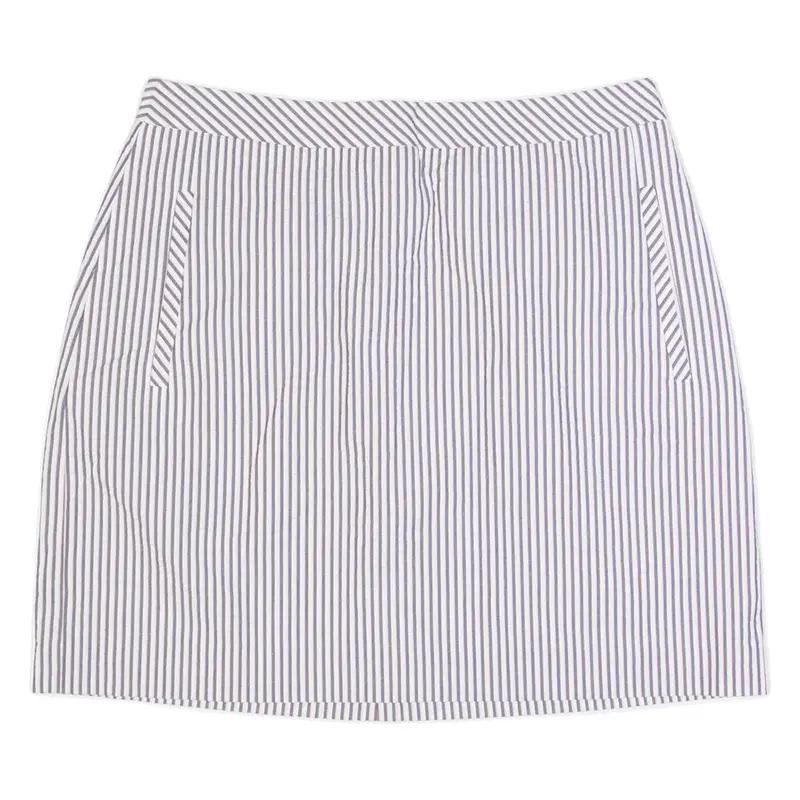 JACK WILLS Womens Straight Skirt White Short Striped UK 10