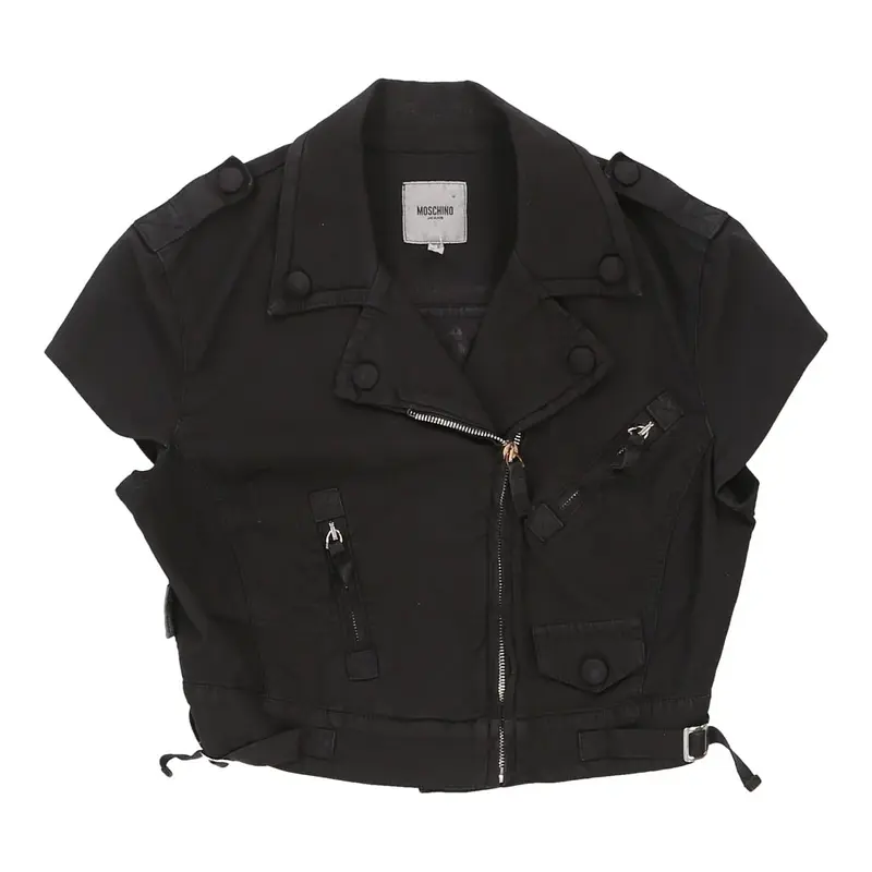 Moschino Jeans Jacket - Small Black Cotton | Size: small