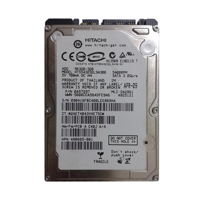 480605-001 HP 320GB 5400RPM SATA 3Gb/s 8MB Cache 2.5-inch Hard Drive