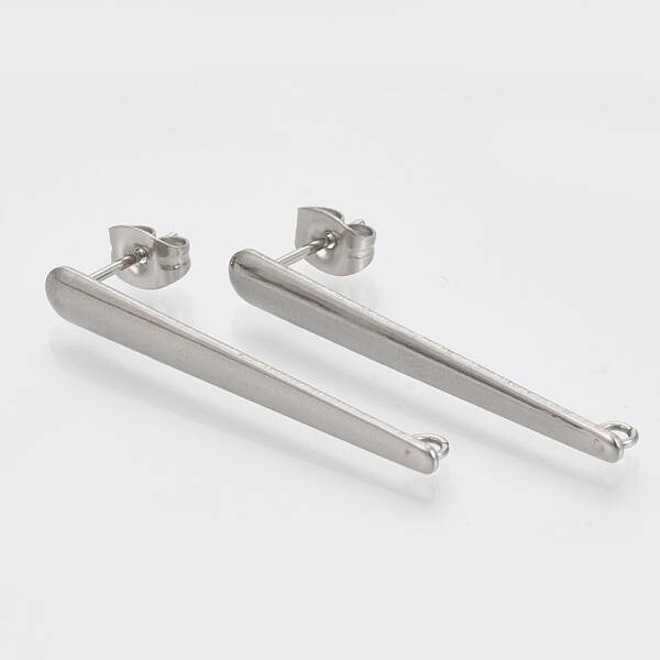 Non-Tarnish 201 Stainless Steel Stud Earring Findings