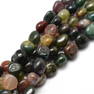 Natural Indian Agate Nuggets Beads Strands
