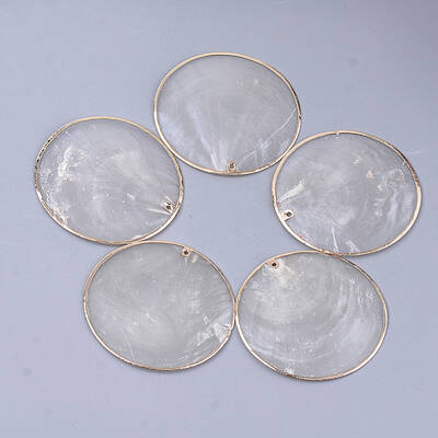 Natural Capiz Shell Big Pendants