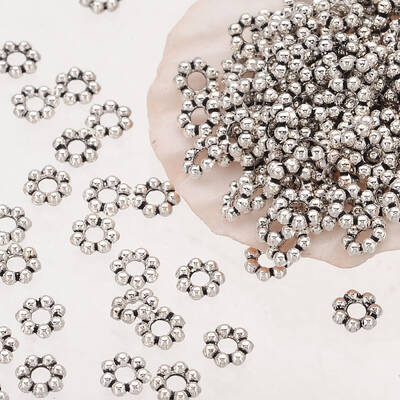 Tibetan Style Alloy Daisy Spacer Beads