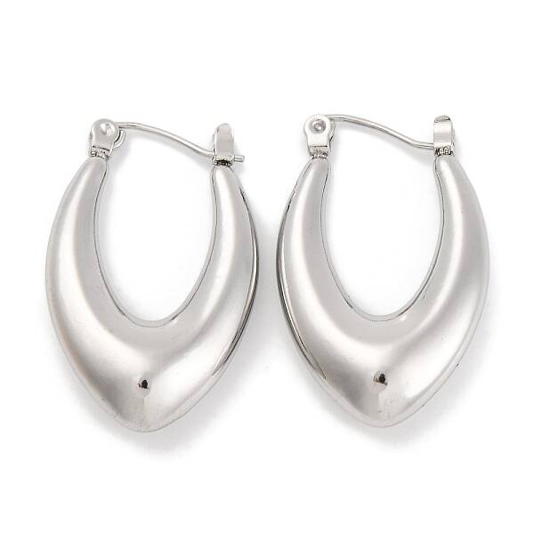 Non-Tarnish Ltter V 304 Stainless Steel Hoop Earring