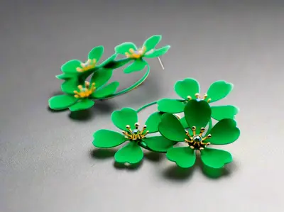 Green Blooms Earrings