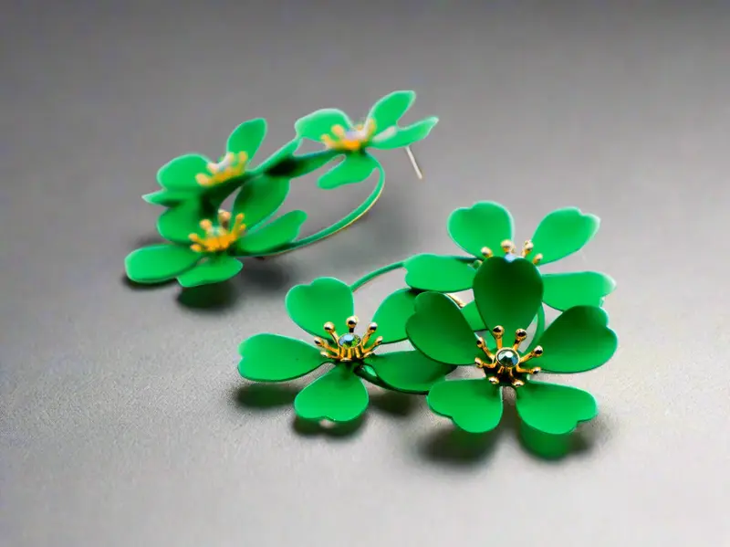Green Blooms Earrings