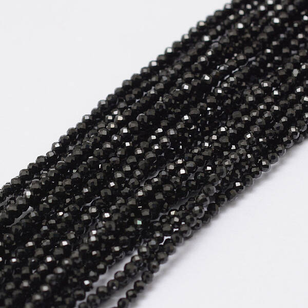 Natural Black Spinel Beads Strands
