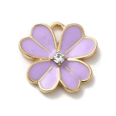 Flower Alloy Enamel Pendants