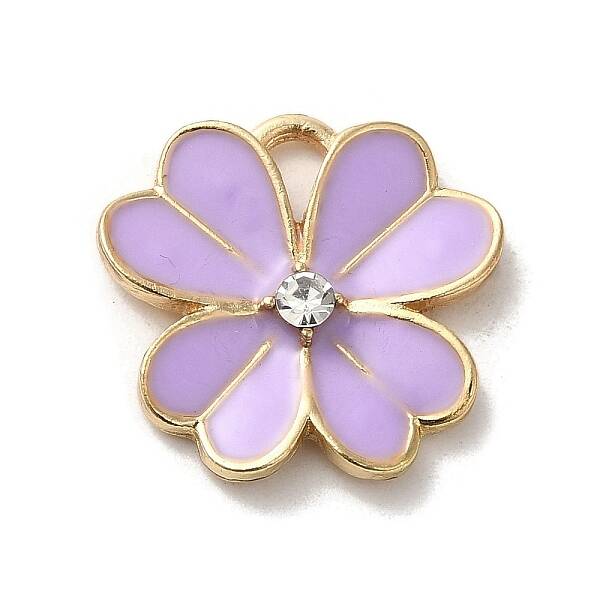 Flower Alloy Enamel Pendants
