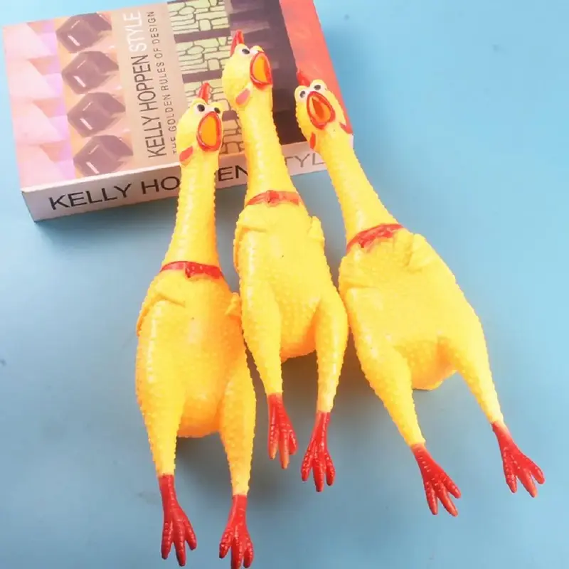 Cute Chicken Design Pet Chew Toy, 1 Count Pet Interactive Squeaky Chicken Toy, Dog Teething Toy, Dog & Cat Accessories