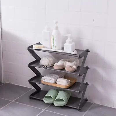 Dormitory simple iron shoe rack | Color: Grey