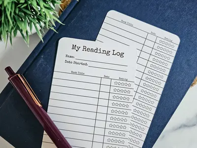 Pack of 5 Vintage Library Card Bookmarks for Readers, Bookish Gifts, TBR List, Reader Christmas Present, and Read Log