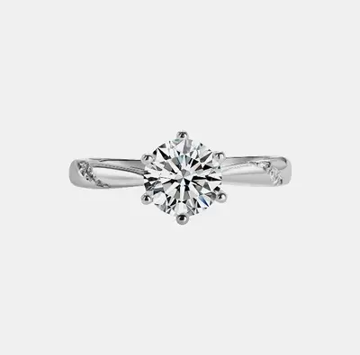 【K3】0.5CT Classical Synthetic Moissanite Ring– Elegant Classic Choice for Engagement, Wedding, Anniversary, and Valenti...