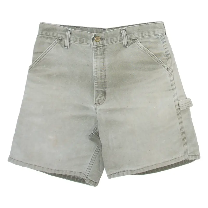 CARHARTT Carpenter Mens Denim Shorts Grey M W30