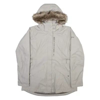 COLUMBIA Insulated Womens Parka Coat Grey Hooded XL