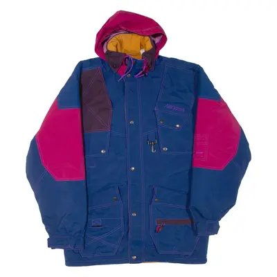 Mens Jacket Blue Hooded M