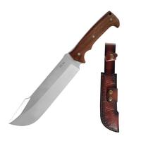 DC-53 Pro Survival Chef: Ultra-Grip Wood Handle + Carved Leather Snap-Sheath – Dominate Kitchens & Wilderness with 1 Blade!