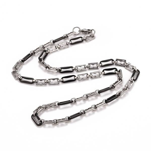 304 Stainless Steel Oval Link Chains Necklace