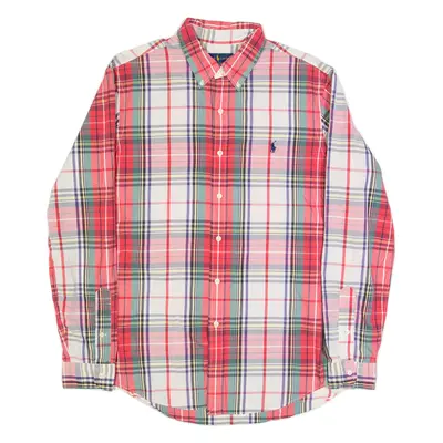 RALPH LAUREN Mens Shirt Red Check Long Sleeve L